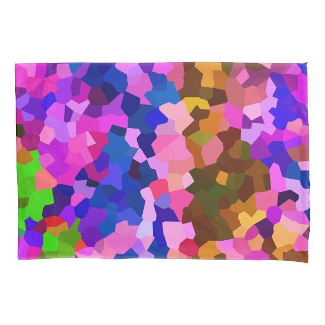 Iridescent Crystalline Abstract Pattern Pillowcase (Front)