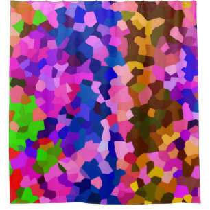 Iridescent Crystalline Abstract Pattern Shower Curtain