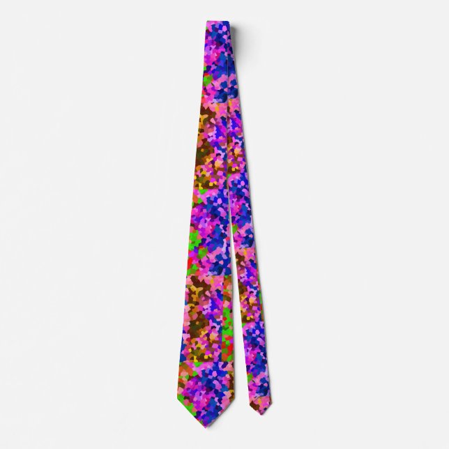Iridescent Crystalline Abstract Pattern Tie (Front)