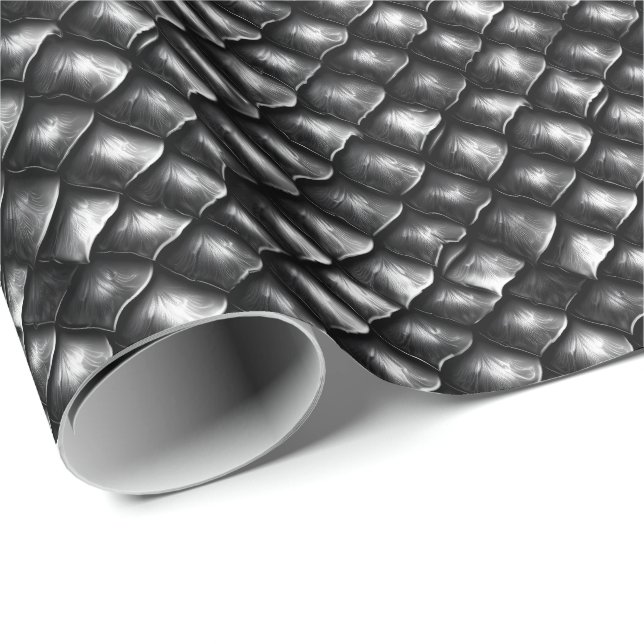 Iridescent Dragon Scales D&D Mythical Creature Wrapping Paper (Roll Corner)