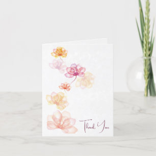 Iridescent Flowers For Sympathy Thank You Card