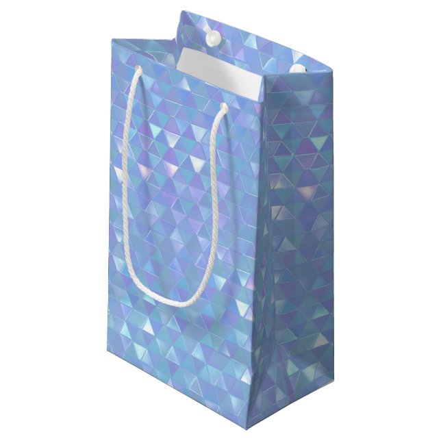 Iridescent Geometric Gift Bag (Front Angled)