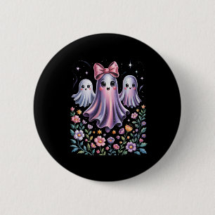 Iridescent Ghost Girly Halloween 6 Cm Round Badge