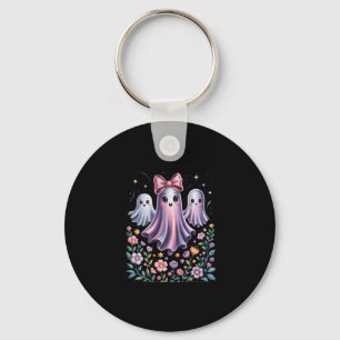 Iridescent Ghost Girly Halloween Key Ring