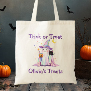 Iridescent Ghost Trick or Treat Bag