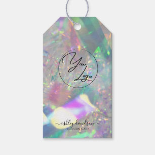 Iridescent Gift Tags Logo Business String Tags