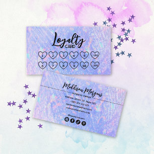 Iridescent Girly Modern Cute Loyalty Card