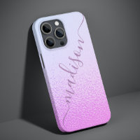 Iridescent Girly Pink Shimmer Personalised Name