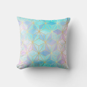 Iridescent Glass Geometric Pattern Cushion