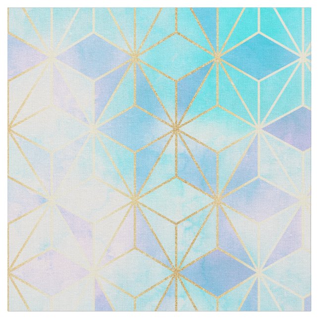 Iridescent Glass Geometric Pattern Fabric (Close Up)
