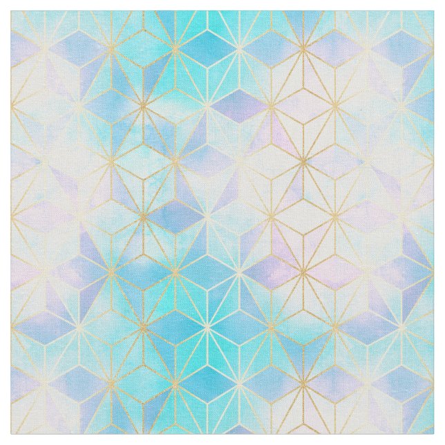 Iridescent Glass Geometric Pattern Fabric (Close Up)
