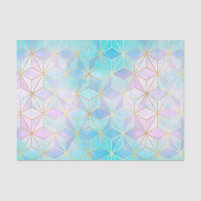 Iridescent Glass Geometric Pattern Tissue Paper (Front)