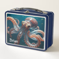 Iridescent Glass Octopus Art | Personalised