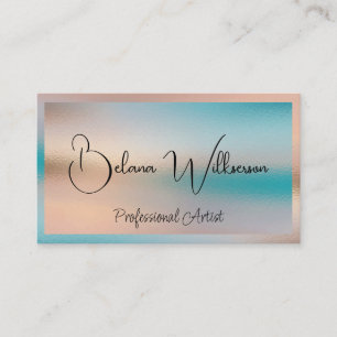 Iridescent Glass Texture Background Business Card