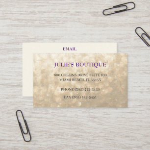 Iridescent Gold Clothing Boutique Consignment Business Card