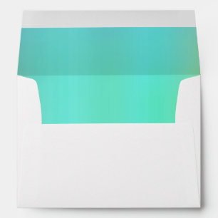 Iridescent Green Custom Address on Back Envelope