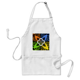 Iridescent Hearts Seamless Polka Dot Abstract Art  Standard Apron