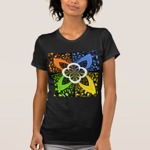 Iridescent Hearts Seamless Polka Dot Abstract Art T-Shirt
