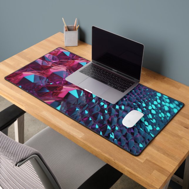 Iridescent Hexagonal Wave Desk Mat (Office 2)