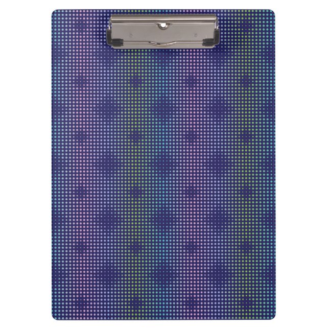 Iridescent Holographic Dots Pattern Clipboard (Front)