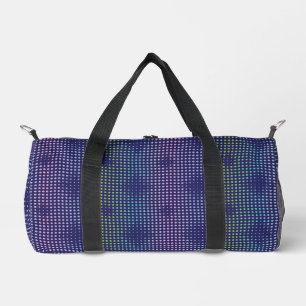 Iridescent Holographic Dots Pattern Duffle Bag