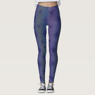 Iridescent Holographic Dots Pattern Leggings