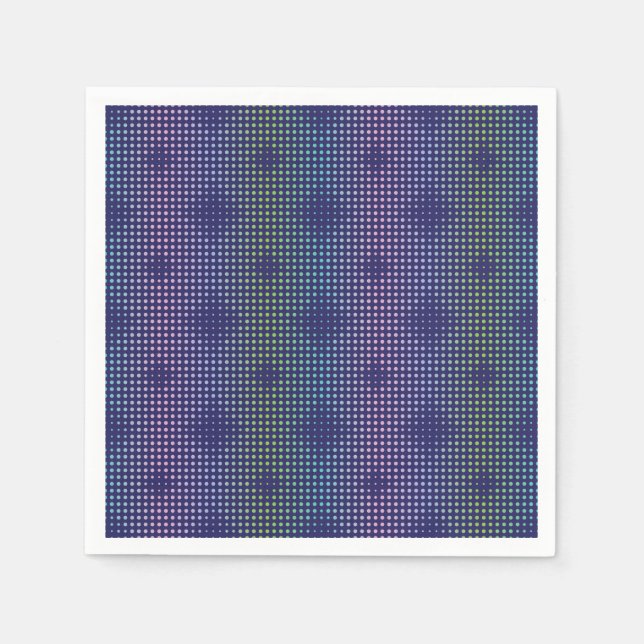 Iridescent Holographic Dots Pattern Napkin (Front)