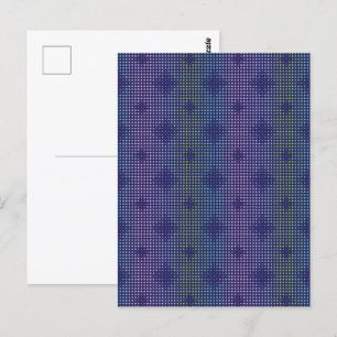 Iridescent Holographic Dots Pattern Postcard