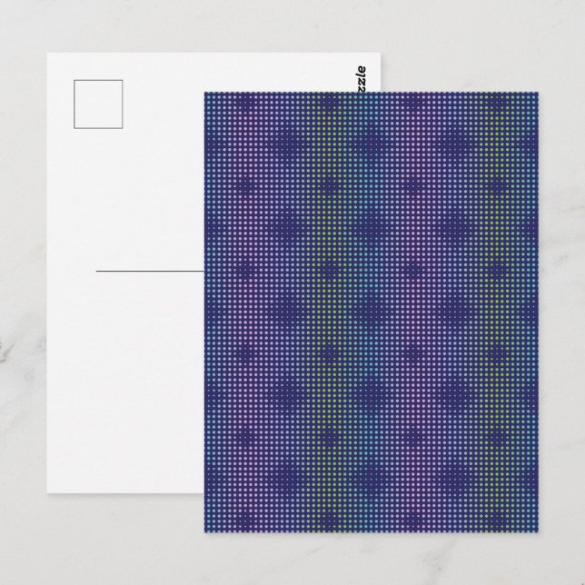 Iridescent Holographic Dots Pattern Postcard (Front/Back)