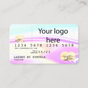 iridescent holographic Modern Credit Card logo