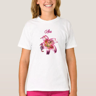 Iridescent Holographic Pink Asiatic Lily T-Shirt