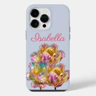 Iridescent holographic Ruffled Tulip iPhone 14 Pro Max Case