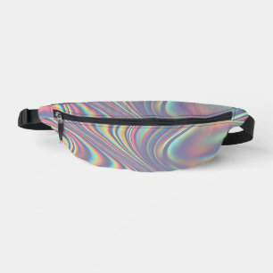 Iridescent Holographic Swirl Texture Bum Bags