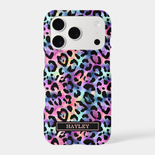 Iridescent Leopard Print Monogrammed
