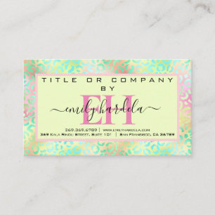 Iridescent Leopard Professional Business Card