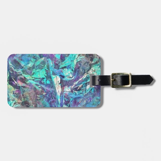 iridescent luggage tag (Front Horizontal)