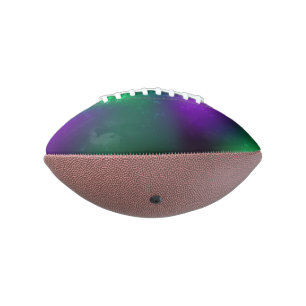 Iridescent mardi gras background with beads football