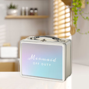 Iridescent Mermaid Personalised Metal Lunch Box