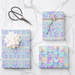 Iridescent Mermaid Scale Wrapping Paper Sheet<br><div class="desc">A fun iridescent mermaid scale in various sizes</div>
