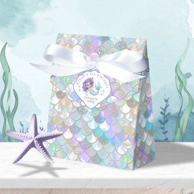 Iridescent Mermaid Scales Clam Shell V1 ID1144 Favour Box (Creator Uploaded)