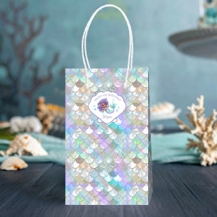 Iridescent Mermaid Scales Clam Shell V2 ID1144 Medium Gift Bag