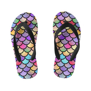 Iridescent Mermaid Scales Kid's Jandals