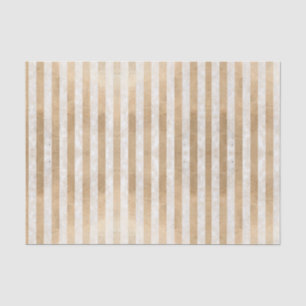 Iridescent Metallic Gold Grunge Stripe Pattern     Tissue Paper