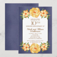 Iridescent Navy Blue 10th Wedding Anniversary