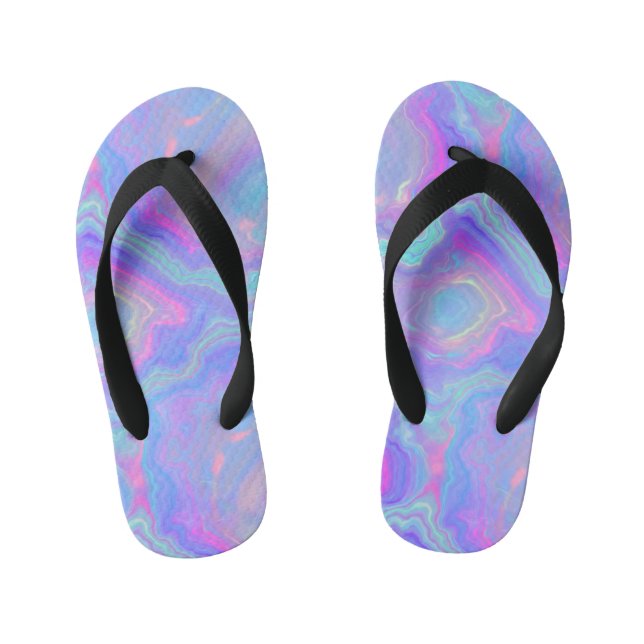 Iridescent Opal Kid's Jandals (Footbed)