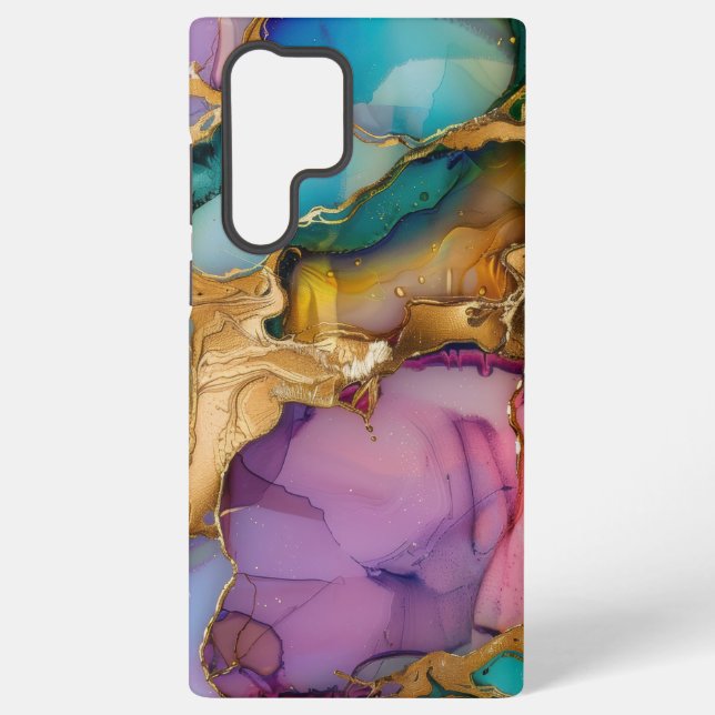 Iridescent Opal Shimmer S22 Ultra Cell Phone Case (Back)