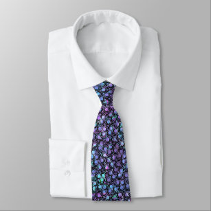 Iridescent Opalescent Spiral Pattern - Custom Tie
