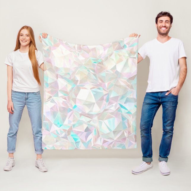 Iridescent pastel crystal fleece blanket (In Situ)