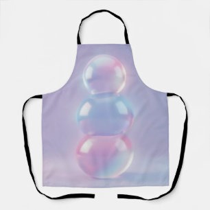 Iridescent Pastel Stacked Spheres Dreamy  Apron