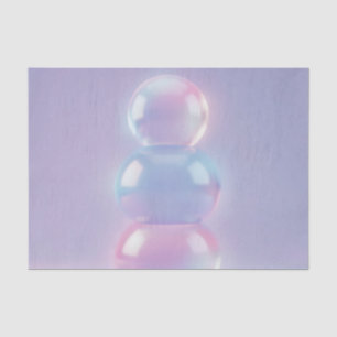 Iridescent Pastel Stacked Spheres Dreamy  Tissue Paper